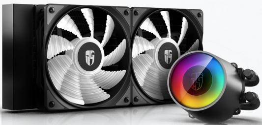 Комплект водяного охлаждения DEEPCOOL WATERCOOLER CASTLE 240 V2 (универсальный, 250W, 18-30 dB, 500-1800 rpm, 2x120мм, (