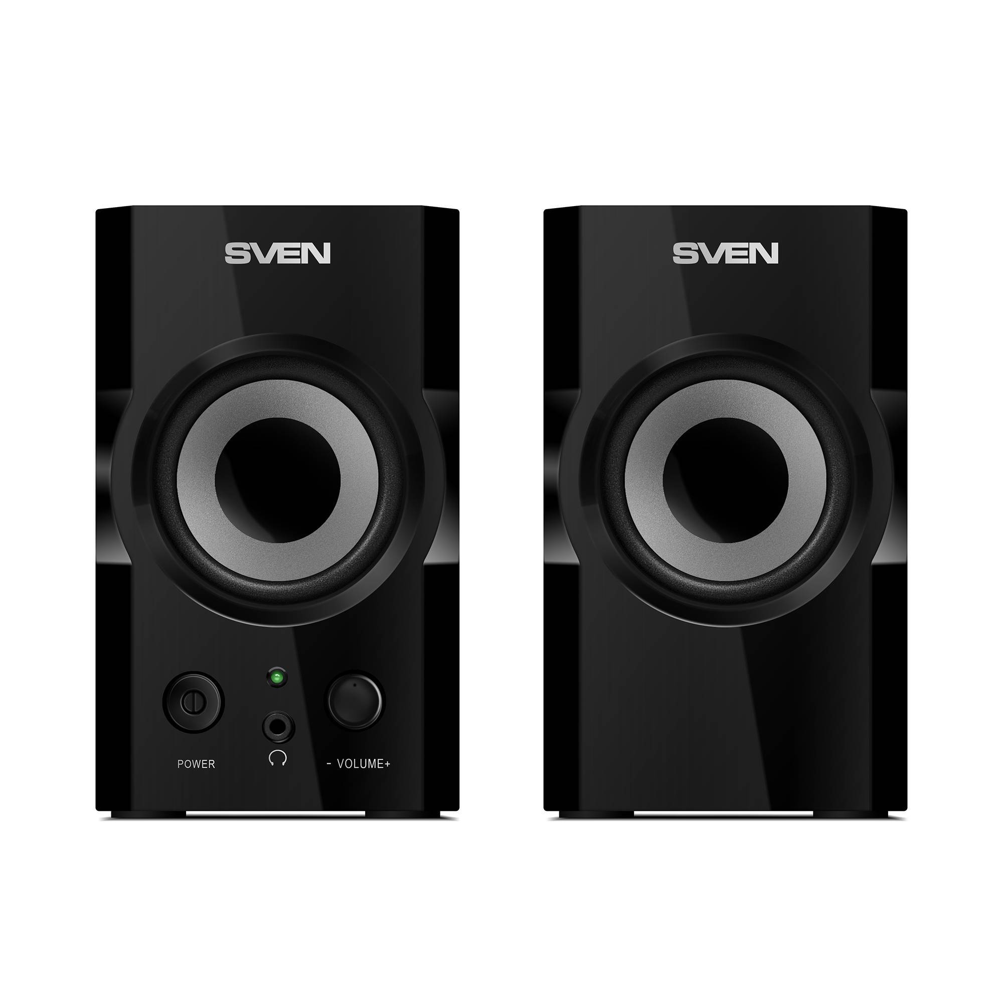 Акустическая система SVEN SPS-606, черный, акустическая система 2.0 (мощность 2x3 Вт(RMS))