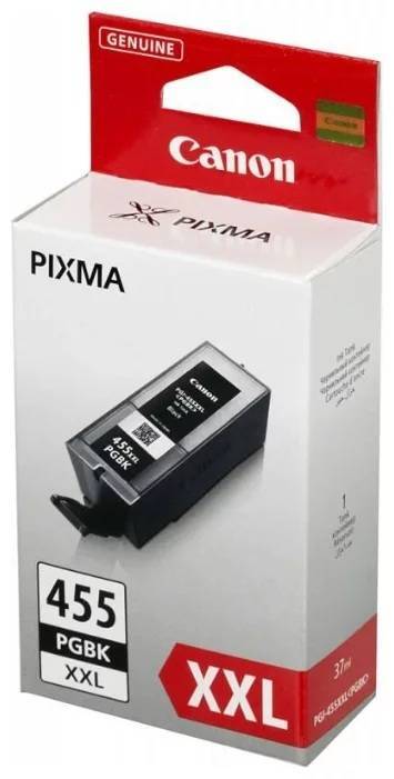 Картридж CANON PGI-455XXL PGBK черный, 37 мл, 1000 страниц