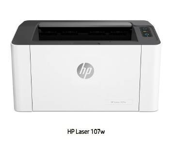 Принтер лазерный HP Laser 107w (4ZB78A), A4, ч/б, печ. 20 стр./ мин., 1200 x 1200 dpi, USB, Wi-Fi, Air Print, Mopria