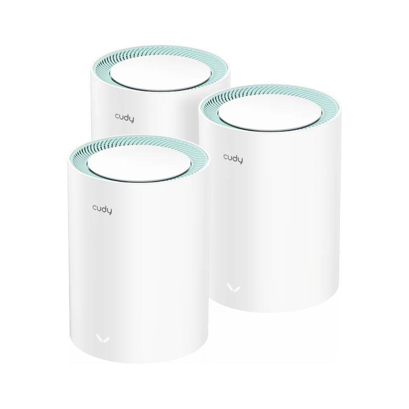 Cudy M1500(3-Pack) 1.0 Гигабитная Mesh-система Wi-Fi 6 AX1500, 2,4/5 ГГц, до 1501 Мбит/с, 3x1 Гбит/с, Cudy Mesh, MU-MIMO