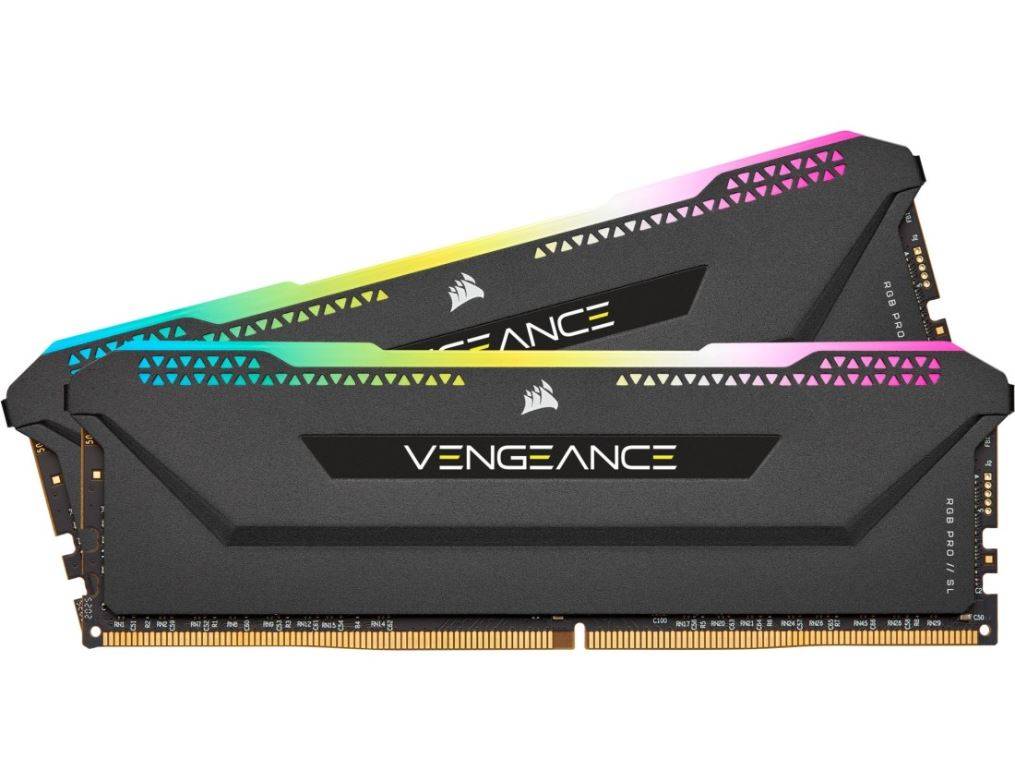 Модуль памяти CORSAIR 16GB 3200МГц DDR4 CL16 DIMM (Kit of 2x8GB) XMP 2.0, Vengeance RGB PRO Black
