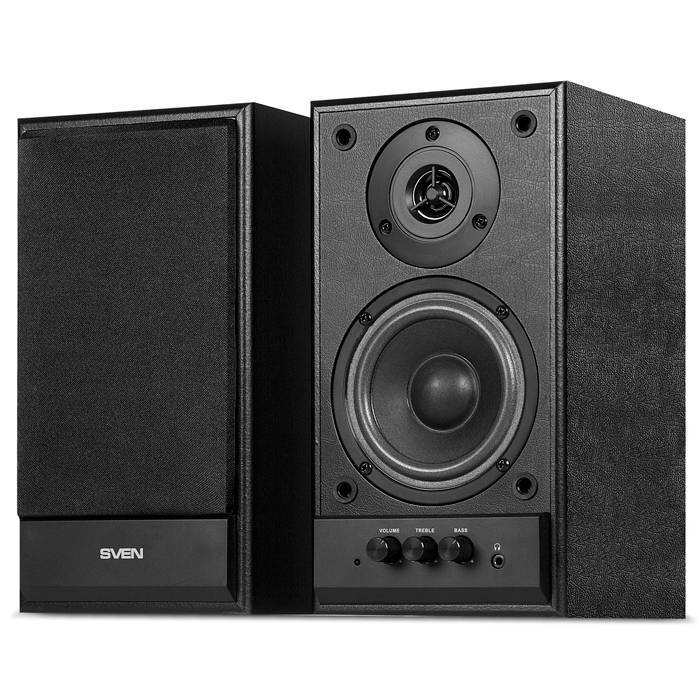 SVEN SPS-702, чёрный, акустическая система 2.0, мощность 2х20 Вт(RMS)
