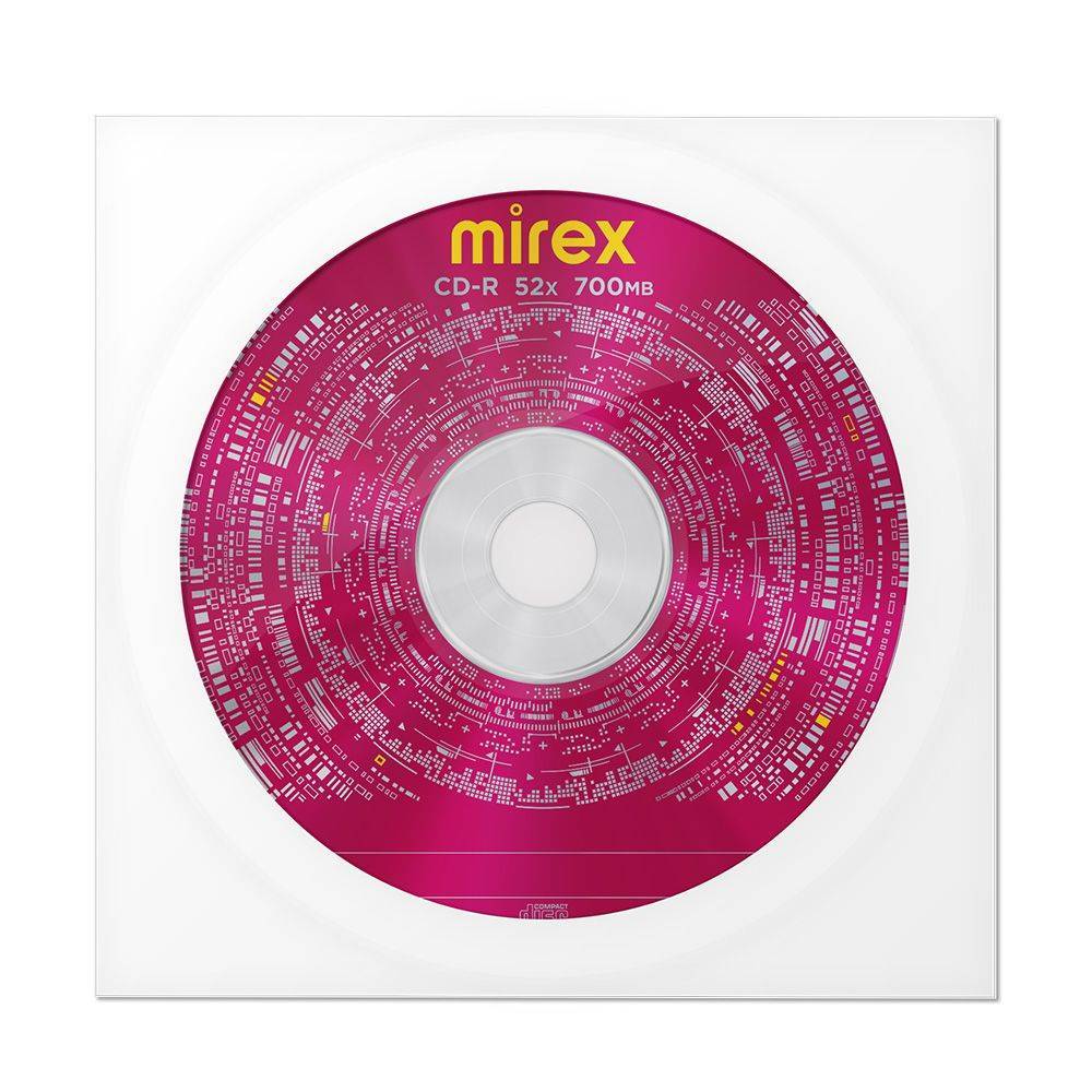 Диск CD-R Mirex 700 Mb, 52х, Maximum, Бум. конверт (1), (1/600)