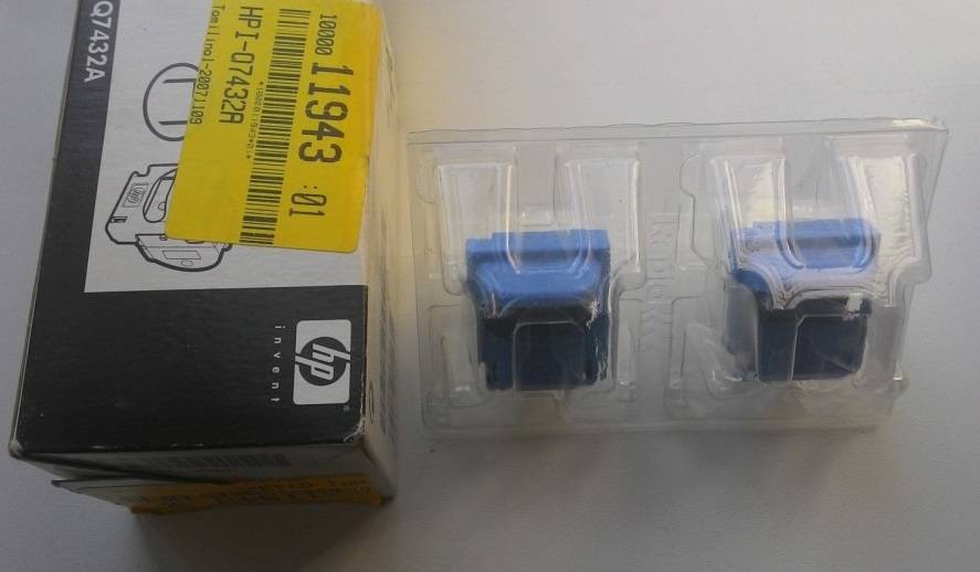 Скрепки HP Staple Cartridge for Stapler/Stacker для LJ 3392/M2727/M3035/CM3530 2*1500шт (Q7432A/Q7432-67001/Q7432-67901)