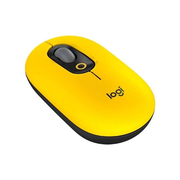 910-006546 Мышь Logitech POP Mouse with emoji желтый/черный оптическая (4000dpi) беспроводная BT/Radio USB (4but)