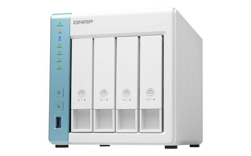 QNAP TS-431K Сетевое хранилище 4x2.5"/3.5" SATA, ARM Annapurna Labs AL-214/4x1,7 ГГц, DDR3 1 ГБ, 2x1 Гбит/с, 3xUSB
