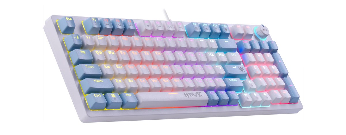Клавиатура Defender 45421, механическая, USB, белая