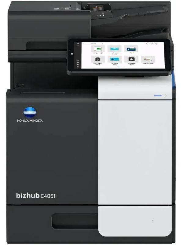 МФУ Konica Minolta bizhub C4051i (МФУ,A4, Color, 40 стр./мин, Duplex, 1200x1200, 5GB, 256GB, panel 10,1" sensor, 1x500 л, стартовые картриджи, запуск АСЦ платно)