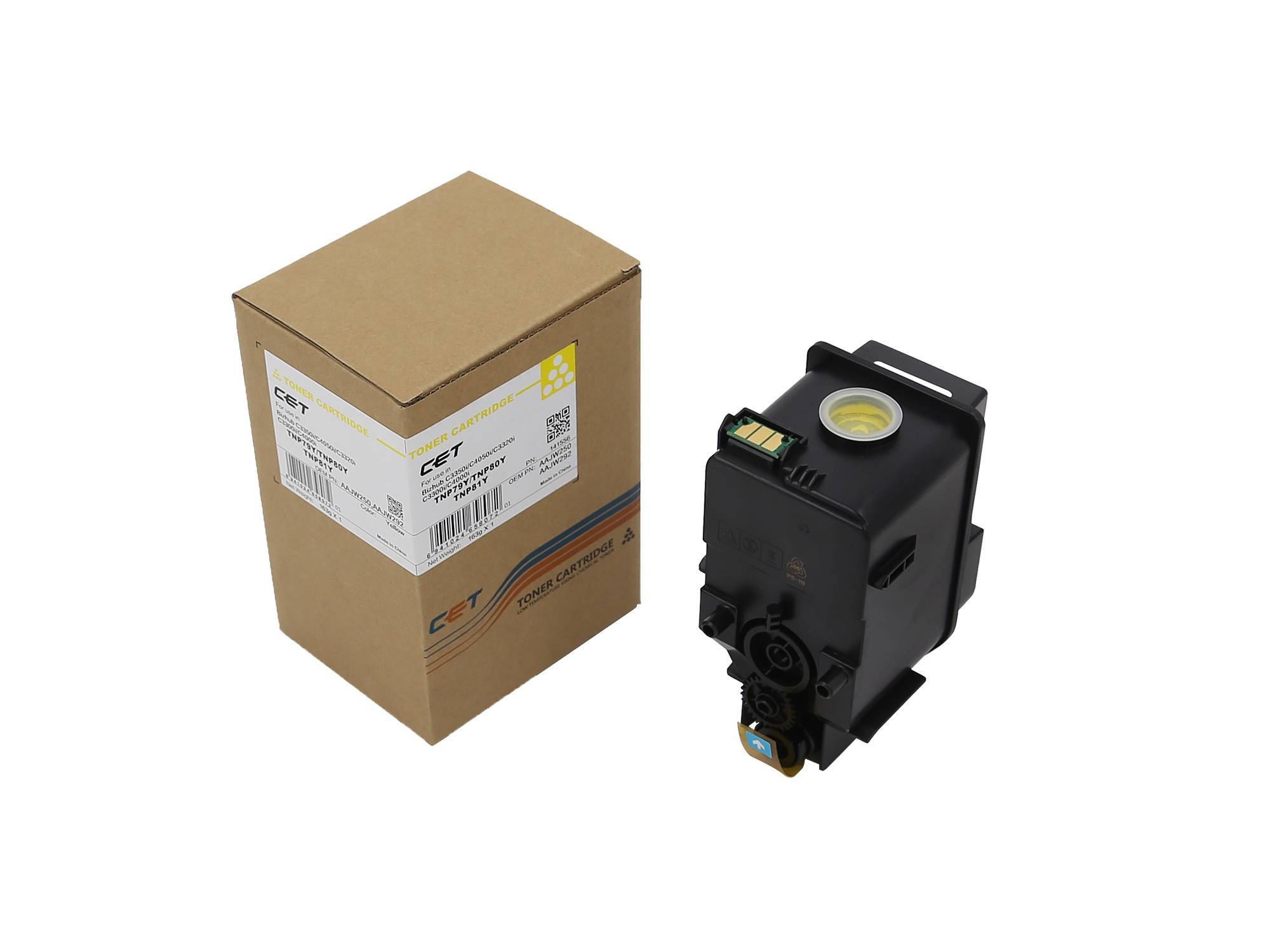 Тонер-картридж для KONICA MINOLTA C3320i/C3350i/C4050i (CPT) Yellow (EUR/AP) 163г, 9000 стр. (TNP81Y/TNP80Y/TNP79Y) CET