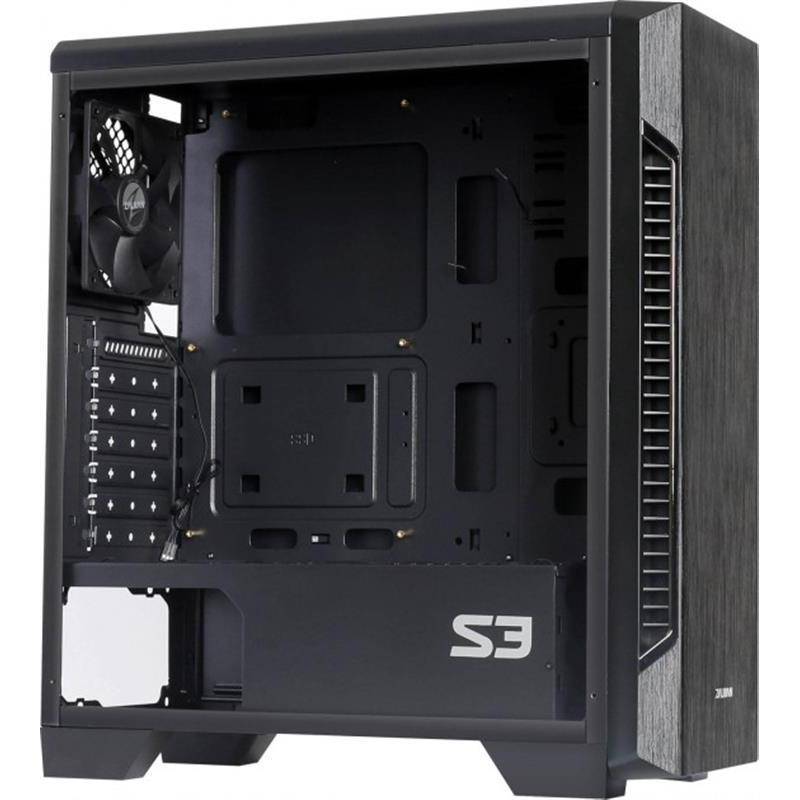 Корпус ZALMAN S3 (2xUSB + USB 3.0, 2xAudio, 120мм FAN, прозрачная стенка, ATX, без БП)