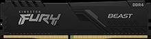 Модуль памяти Kingston 16GB 3200МГц DDR4 CL16 DIMM FURY Beast Black
