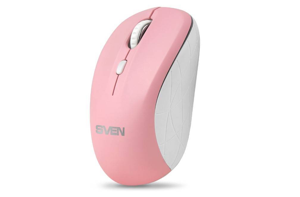 Sven Беспроводная мышь SVEN RX-230W розовая (2,4 GHz, 3+1кл., 800-1600DPI, Soft Touch, блистер) (SV-017842)