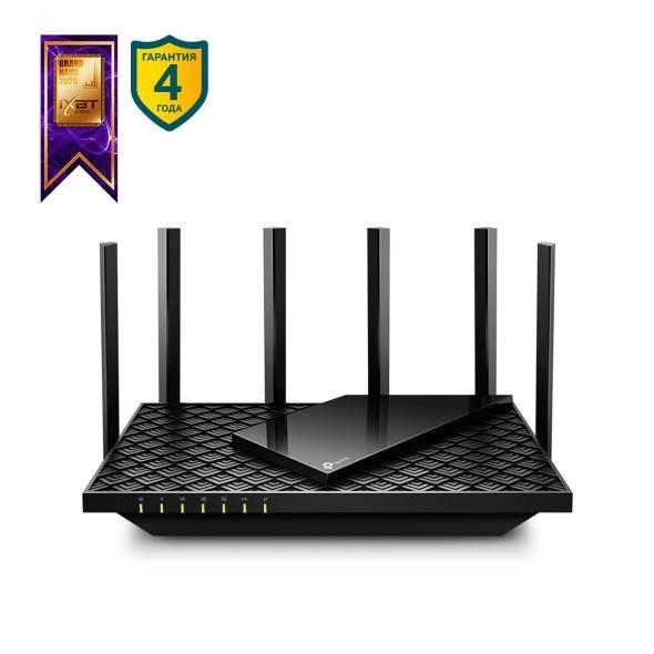 Archer AX72 - Маршрутизатор, TP-Link, Archer AX72, IEEE 802.11a/b/g/n/ac/ax, 5 ГГц, 2,4 ГГц, 6 антенн, 44 MU-MIMO, OFDMA, Wi-Fi 6, 1 порт WAN/LAN 2,5 Гбит/с, 1 гигабитный порт WAN/LAN, 4 гигабитных порта LAN, 1 порт USB 3.0, AX5400