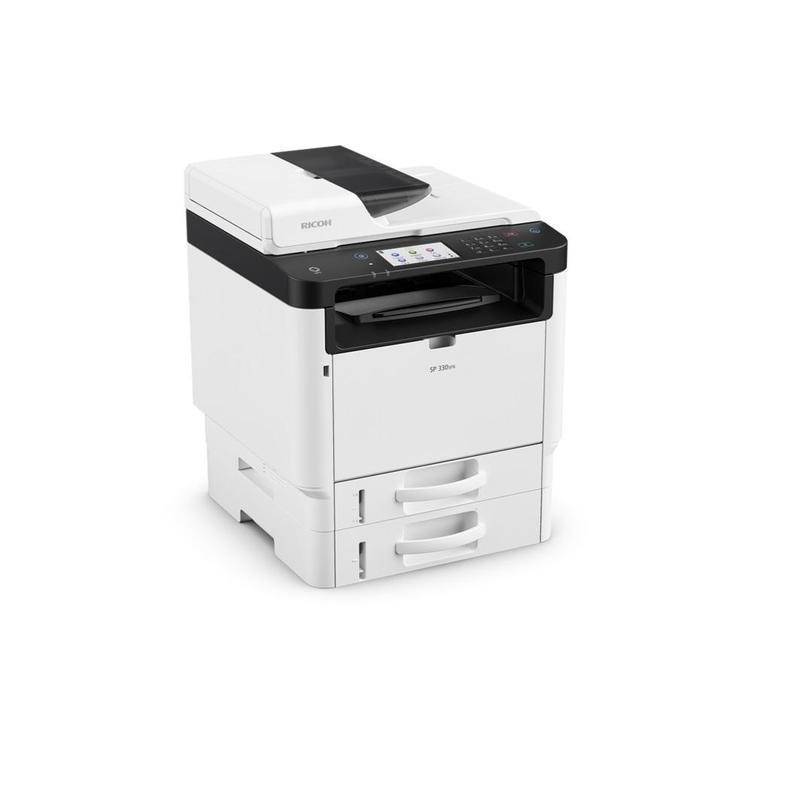 Лазерное МФУ Ricoh SP 330SN (А4, 32 стр/мин, копир/принтер/сканер/дуплекс, автоподатчик, 256МБ, PCL, USB2.0, Ethernet, N