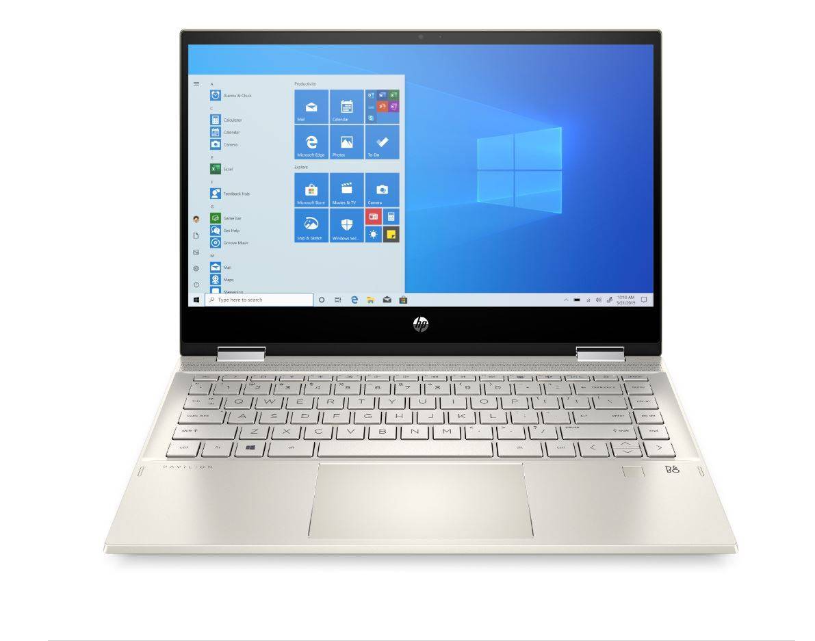 Ноутбук HP Pavilion x360 14-dw0036ur 14" FHD Touch, Intel Core i7-1065G7, 16Gb, 512Gb SSD, no ODD, Win10, золотистый