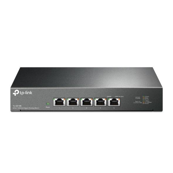 TP-link, 5-портовый настольный 10G коммутатор. Порты: 5 х портов 10 Гбит/с RJ45. Спецификация: настольный металлический корпус. Особенности: не требует настройки