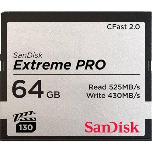 SDCFSP-064G-G46D CFast SanDisk Extreme Pro 2.0 64GB 525MB/s VPG130