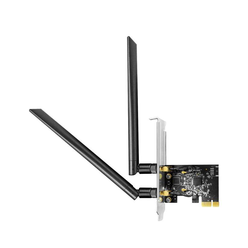 Адаптер Wi-Fi/ AC1300 Dual Band Wi-Fi PCIe Adapter, 867Mbps at 5GHz + 400Mbps at 2.4GHz,2 5dBi  Antennas,  Dual Brackets, Windows 10/8.1/8/7