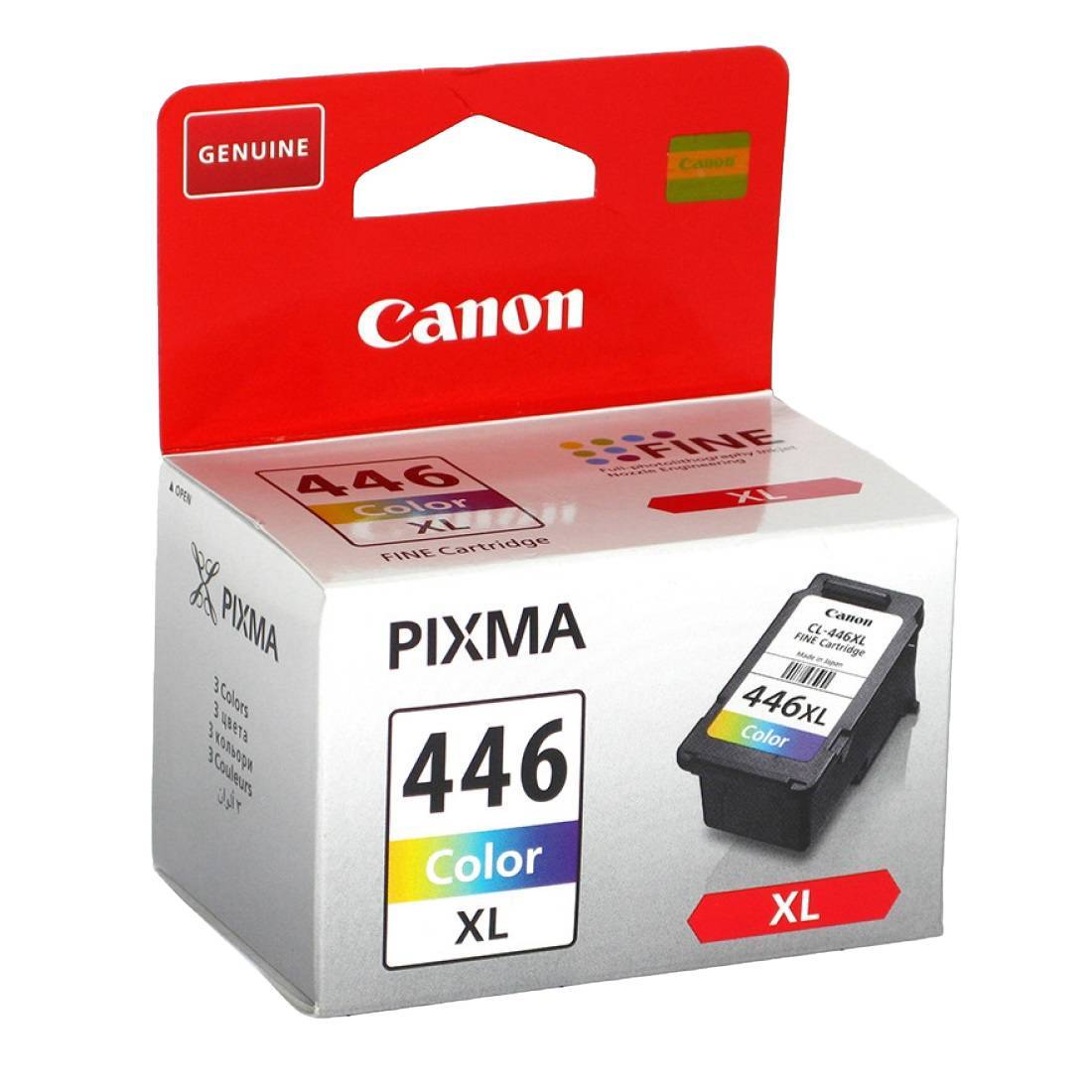 Картридж CANON CL-446XL цветной, увеличенной емкости, 13 мл, 300 страниц