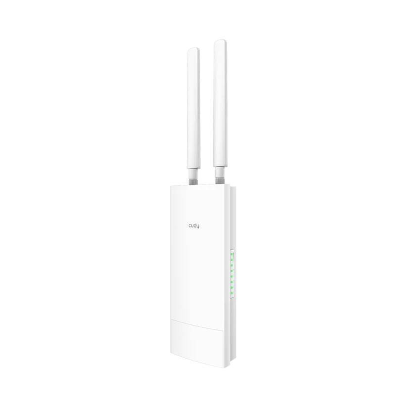 Точка доступа CUDY Outdoor 4G LTE AC1200 Wi-Fi Gigabit Router, Cat.6, 300Mbps +  867Mbps Wi-Fi, build-in 4G LTE modem, lightning protection, IP65 Waterproof, 10/100/1000M RJ45, 2 x Detachable 4G Antennas, support 802.3at/af PoE or passive PoE,