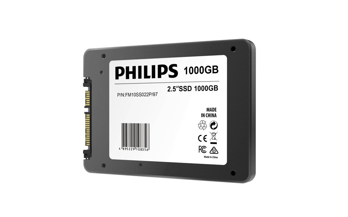 Твердотельный диск 1TB PHILIPS FM10SS022P/97  2.5", SATA III, TLC [R/W - 530/475 MB/s]