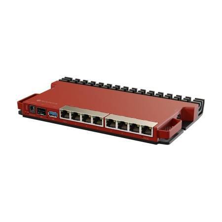 L009UiGS-RM - Маршрутизатор, MikroTik, L009UiGS-RM, 8 x Gbit LAN, 1 x 2.5 Gbit SFP port, USB, PoE in 802.3af/at, PoE-out Ether8 Passive PoE, RouterOS, desktop/1U rackmount case, -40°C to 70°C
