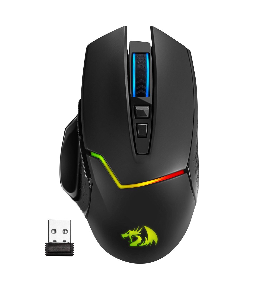 Мышь беспроводная Redragon Mirage Pro черный, 8000 dpi, радиоканал, USB, кнопки - 9