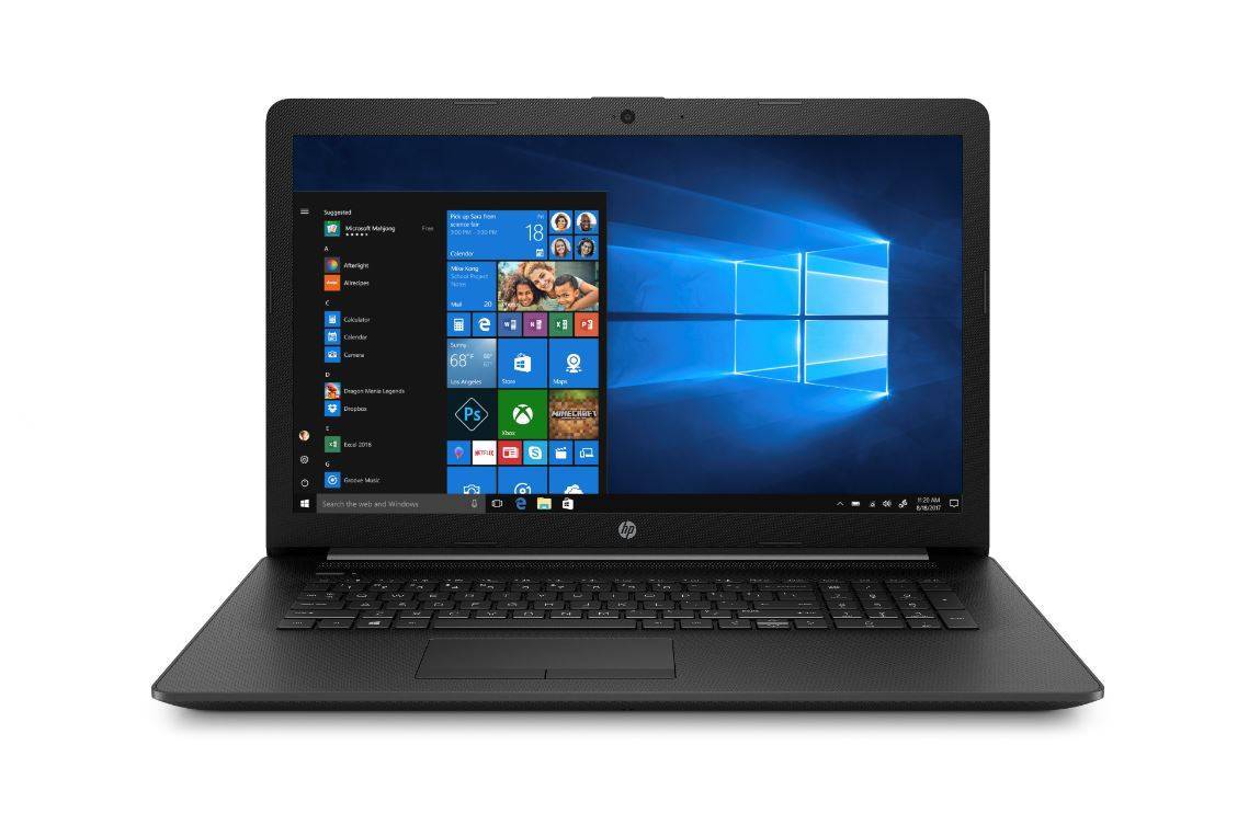 Ноутбук HP17 17-by1042ur 17.3" FHD, Intel Core i7-8565U, 8Gb, 256Gb SSD, DVD-RW, AMD R530 4Gb, Win10, черный