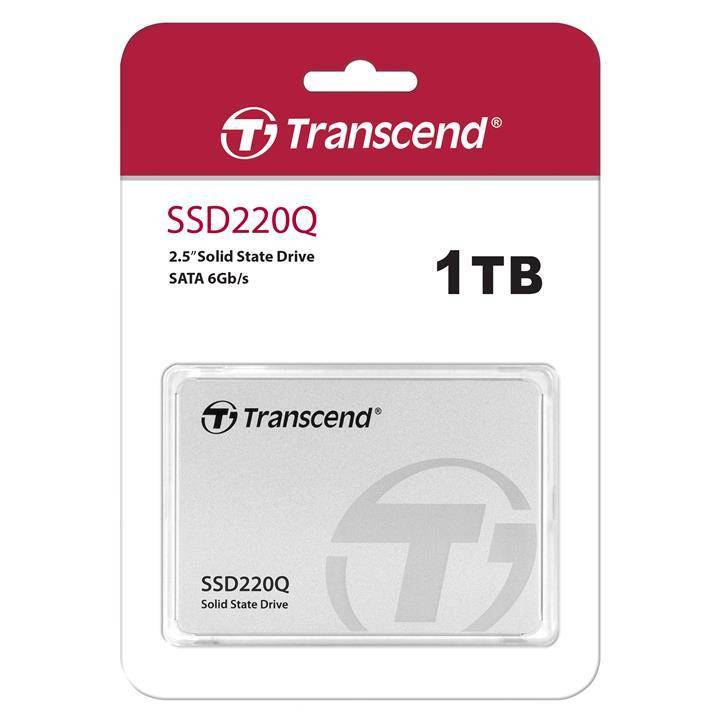 Твердотельный диск 1TB Transcend, SSD220Q, QLC, SATA III [R/W - 550/500 MB/s]