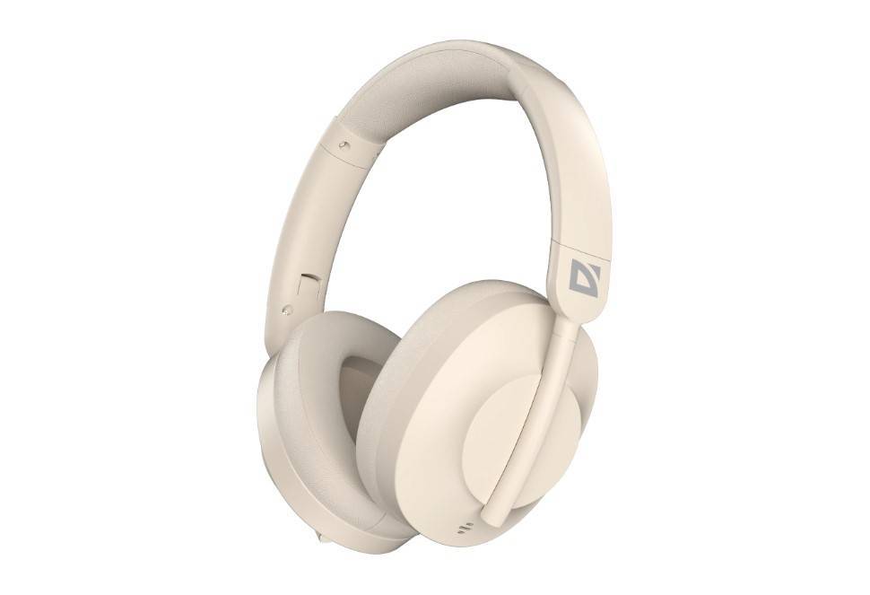 Беспроводные/проводные наушники Defender FreeMotion B485 бежевый, накладные, Bluetooth + проводной, складная конструкция, до 50 ч
