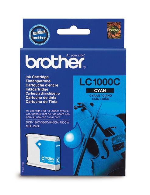 Картридж Brother LC1000C DCP130C/330С, MFC-240C/5460CN/885CW/DCP350 Cyan, 400 pages (5%)