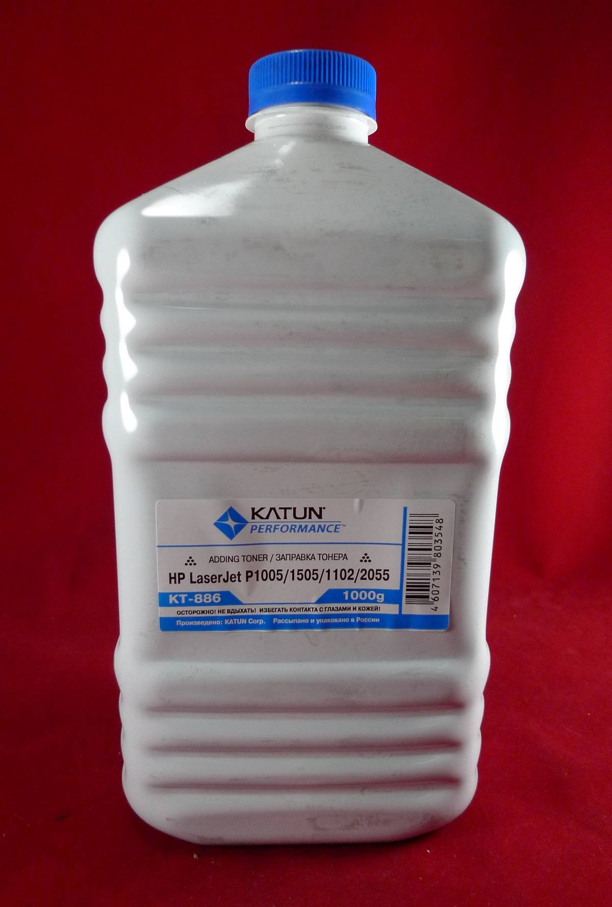 Тонер Katun KT-886 для картриджей CB435A/CE285A/CE278A/CF283A/CRG-712/725/737/728 Universal кан. 1кг Katun фас.Россия