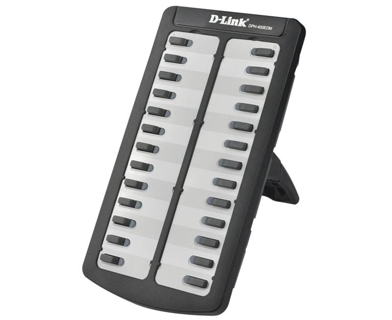 D-Link DPH-400EDM/E/F3 Extension Module for DPH-400Sx/E/F3, 26 programmable keys each with a dual-color LED, powered by the host phone, AC power adapter