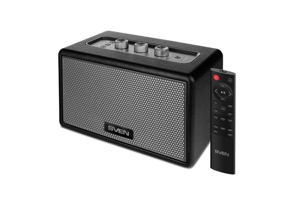 Аудиосистема SVEN HA-950, черный, МДФ, эко-кожа (60 Вт, Bluetooth, USB, Micro SD, пульт)