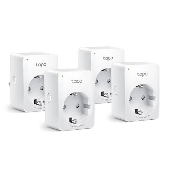 TP-Link Tapo P110(4-pack)  Умная мини Wi-Fi розетка, 100–240 В, макс. напряжение: 16 А, 50/60 Гц, Wi-Fi 2,4 ГГц