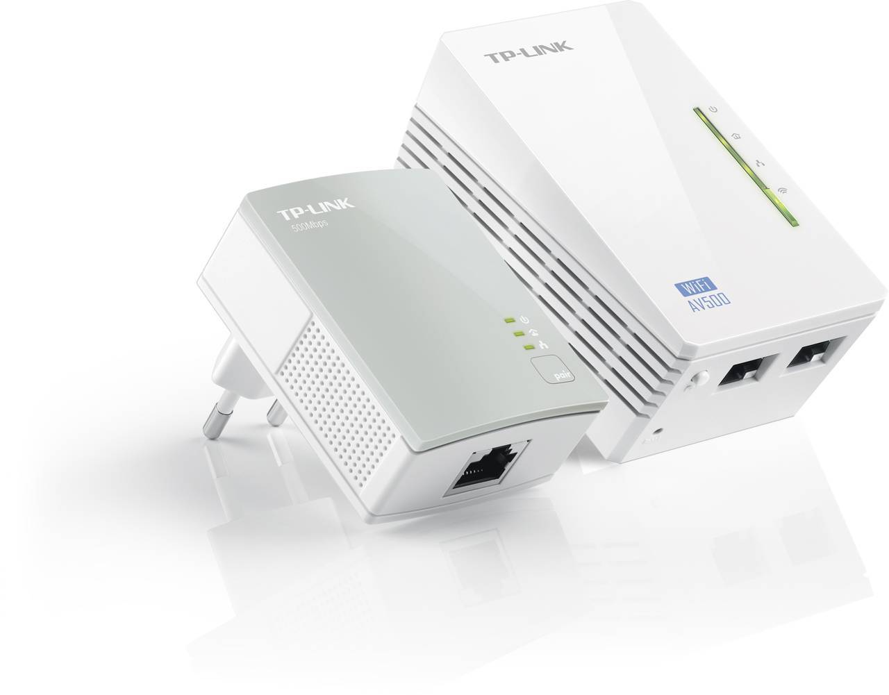 Комплект адаптеров TP-Link TL-WPA4220 KIT, AV600 Powerline с Wi-Fi N300, TL-WPA4220 (1 шт.) + TL-PA4010 (1 шт.)