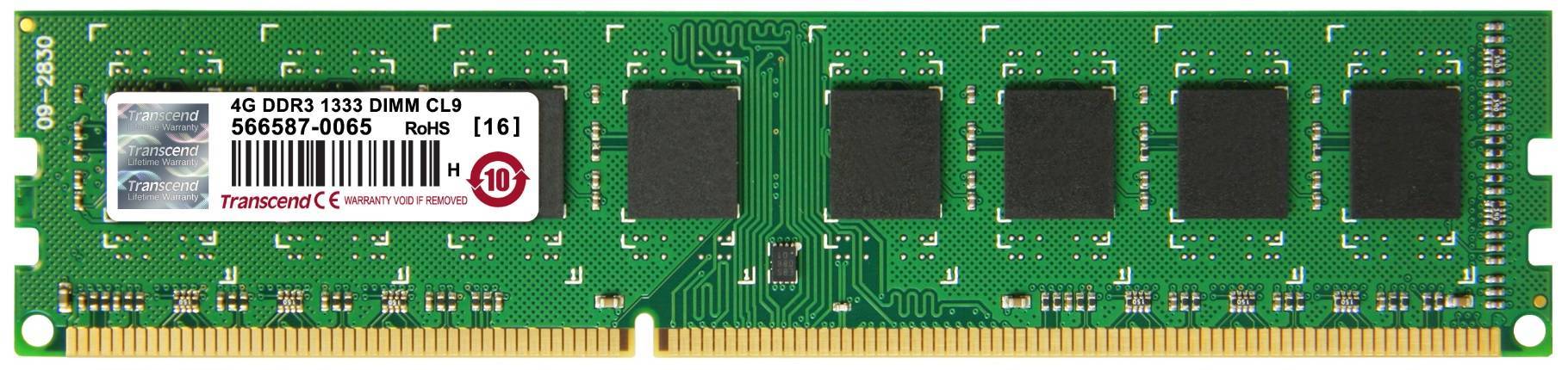 Модуль памяти Transcend 4GB U-DIMM DDR3, 1333МГц, 2Rx8, 1.5V