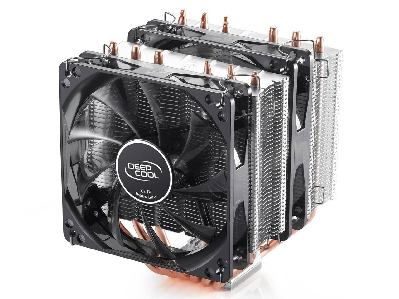 Кулер CPU DEEPCOOL NEPTWIN V2.0 (универсальный, 150W, 18-30 dB, 900-1500 rpm, 2x120мм, 4pin, медь+ алюминий, подсветка)