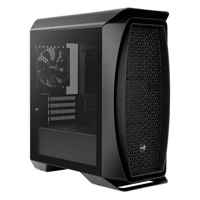 Minitower Aerocool <Aero One Mini-G-BK-V1> MicroATX без БП, с окном