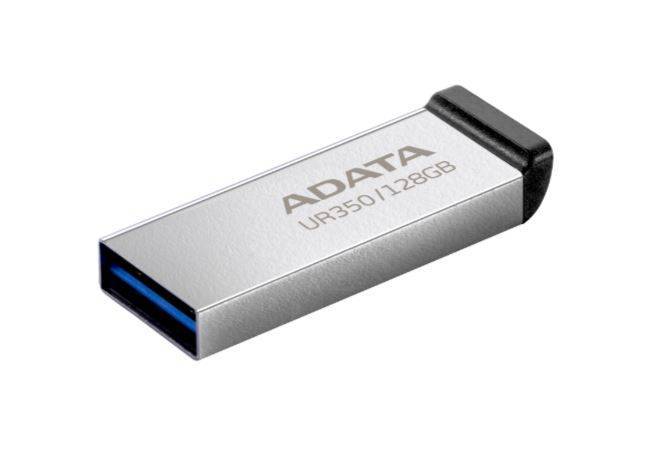 Флеш накопитель 128GB A-DATA UR350, USB 3.2, металл/черный