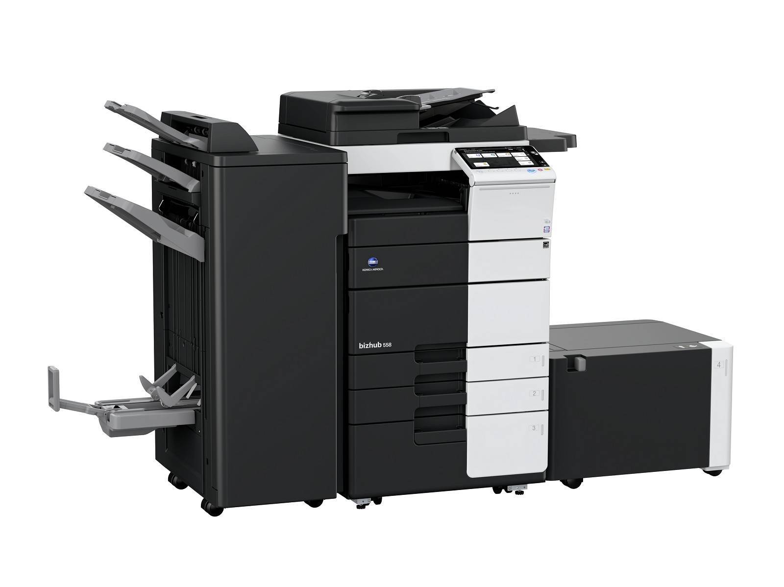 МФУ Konica-Minolta bizhub 558e монохромное, A3, 55 стр./мин., 250000стр/мес, 250GB, сеть, дуплекс, 2*500л, 4GB,  DSDF