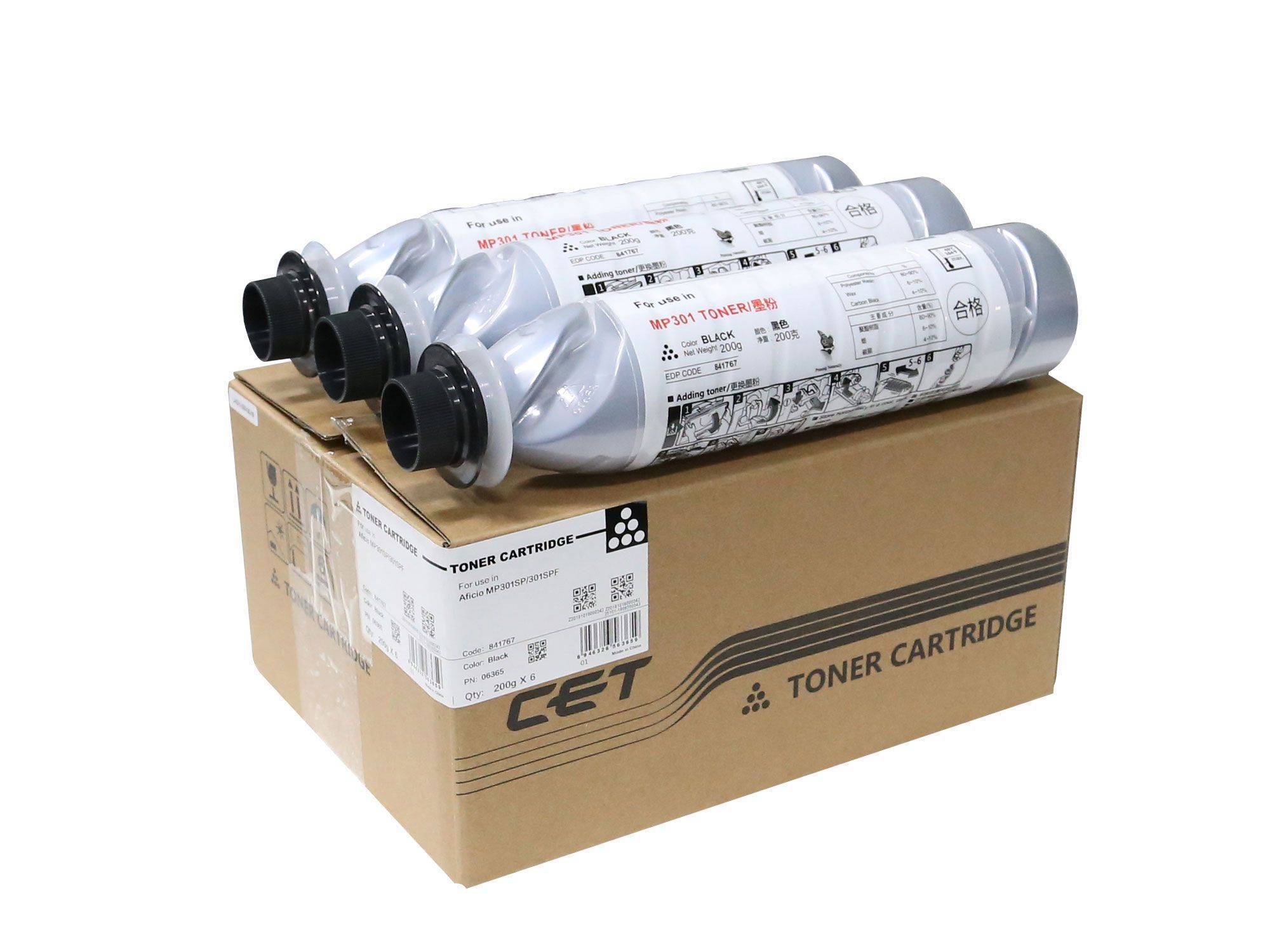 Тонер-картридж для RICOH Aficio MP301SP/MP301SPF (SD3) 200г, 8000 стр. (841767/841714/841711/842339) CET