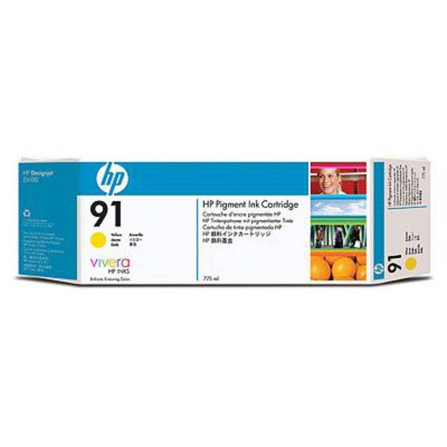 Картридж HP 91 струйный желтый (775 мл)