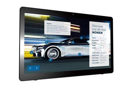 Профессиональная панель 24" PHILIPS 24BDL4151T/00 Black (Multi-Touch, LED, 1920x1080, 5 mc, 170°/160°, 250 cd/m, 1000:1, +HDMI, +3xUSB, +Micro USB, +RJ45, +WiFi, +WEB-Cam 2.0 mpx, +MM, +Android ОС)