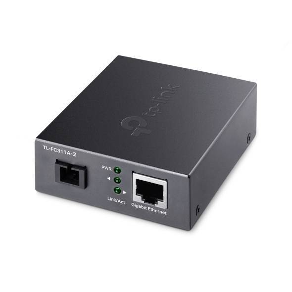TP-Link 10/100/1000 Mbps RJ45 to 1000 Mbps Single-mode SC WDM Bi-Directional Fiber Converter. PORT: 1× Gigabit SC Port, 1× Gigabit RJ45 Port (Auto MDI/MDIX). SPEC: Full-duplex, Tx:1550 nm, Rx:1310 nm, Up to 2 km, Chassis TL-FC1420 rack-mountable (FC311A-2)