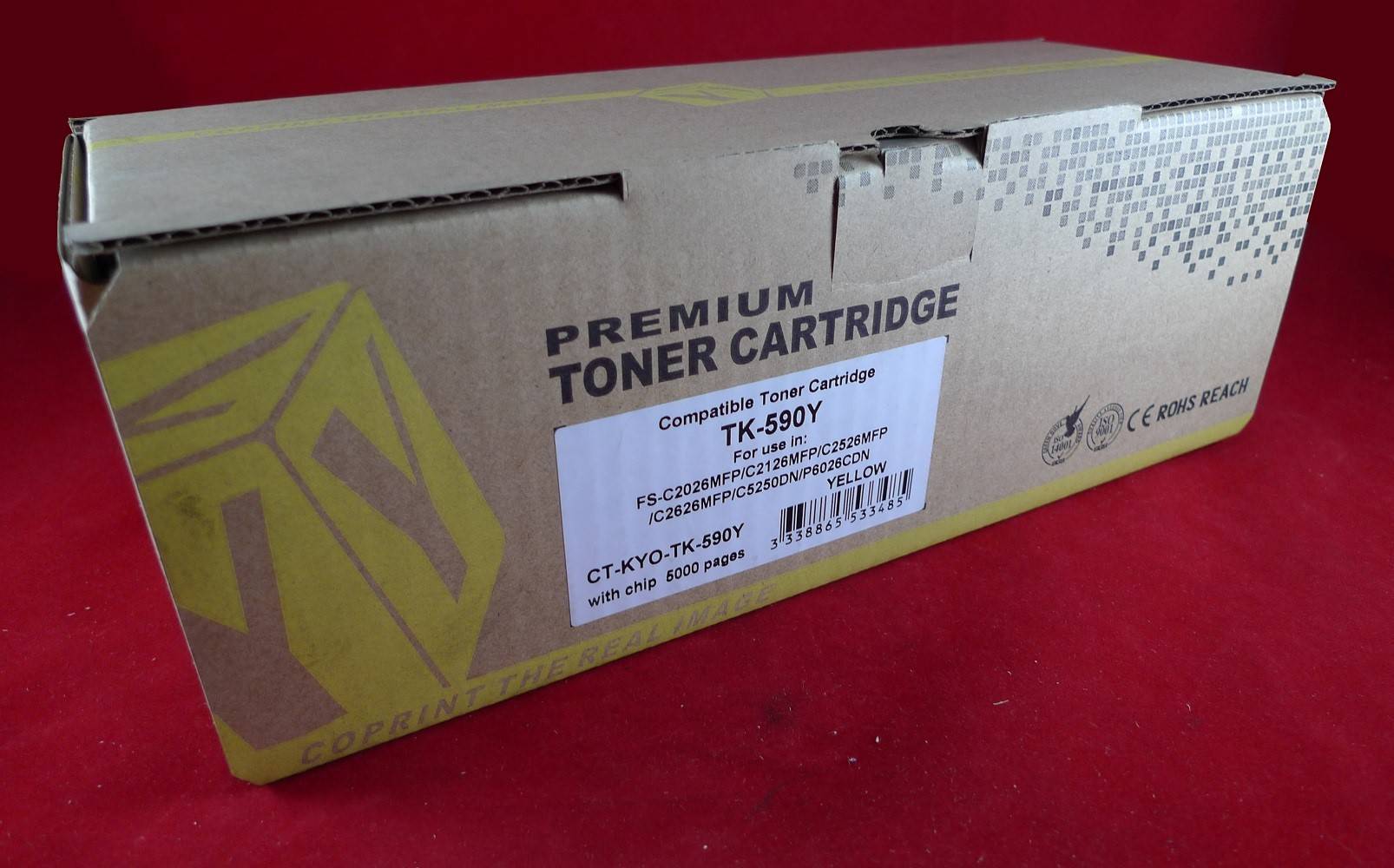 Тонер-картридж ELP CT-KYO-TK-590Y, для Kyocera FS-C2026MFP/C2126MFP/C2526MFP/C2626MFP/C5250dn/P6026cdn, желтый, 5000 стр.