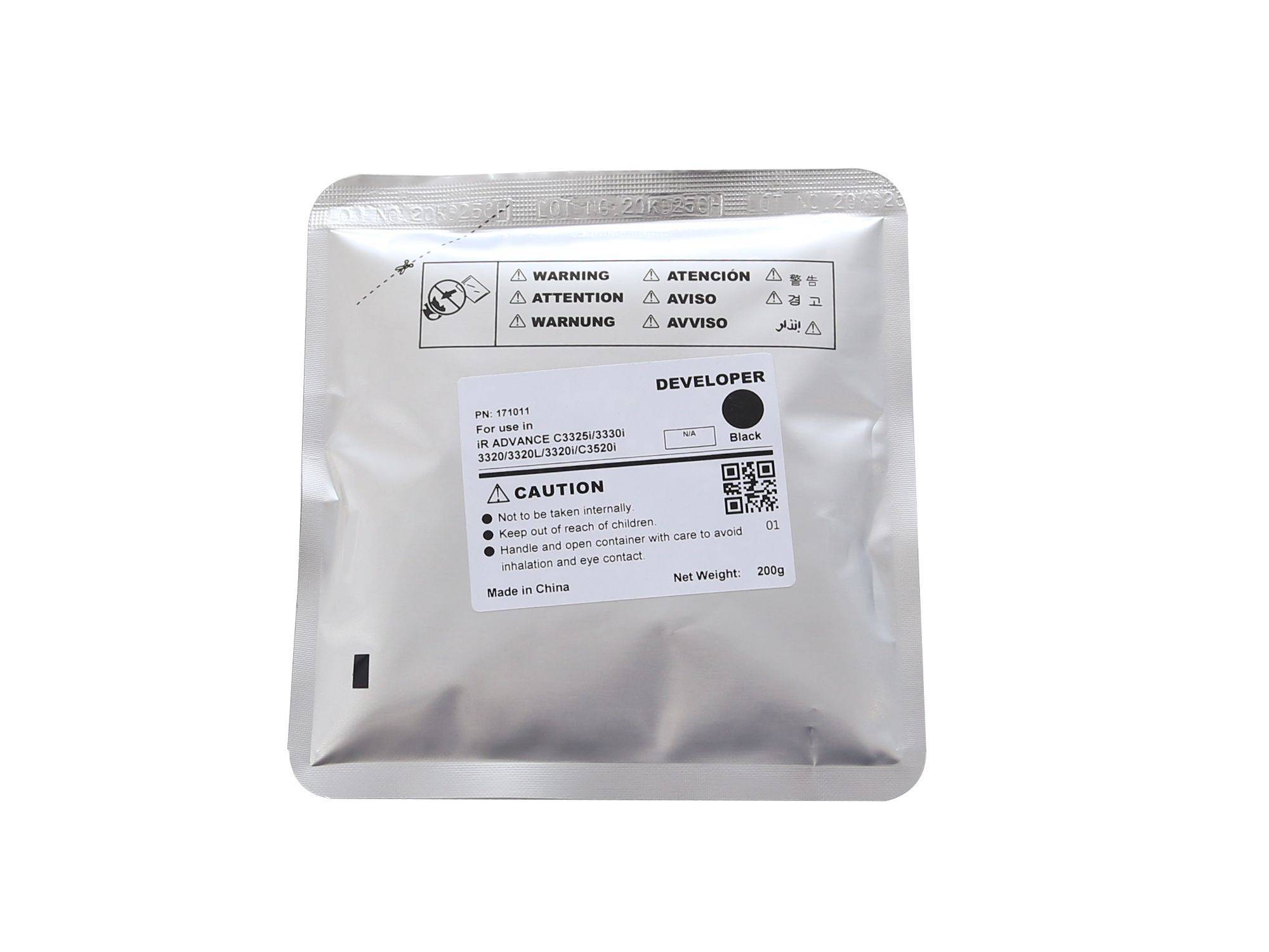 Девелопер для CANON iR ADVANCE C3320/3325i/3330/3525i/3530i Black, 200г, 240000 стр. (FM1-B267-Dev) CET