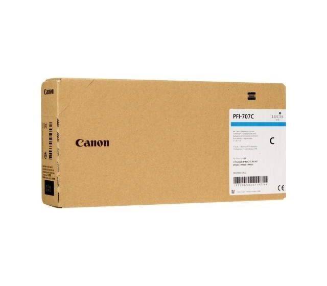 Картридж Canon PFI-707C Canon для плоттера iPF830/840/850. Голубой. 700 мл.