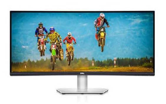 МОНИТОР 34" DELL S3422DW Black-Silver (VA, изогнутый, 3440x1440, 100Hz, 4 ms, 178°/178°, 300 cd/m, 3000:1, +2xHDMI 2.0